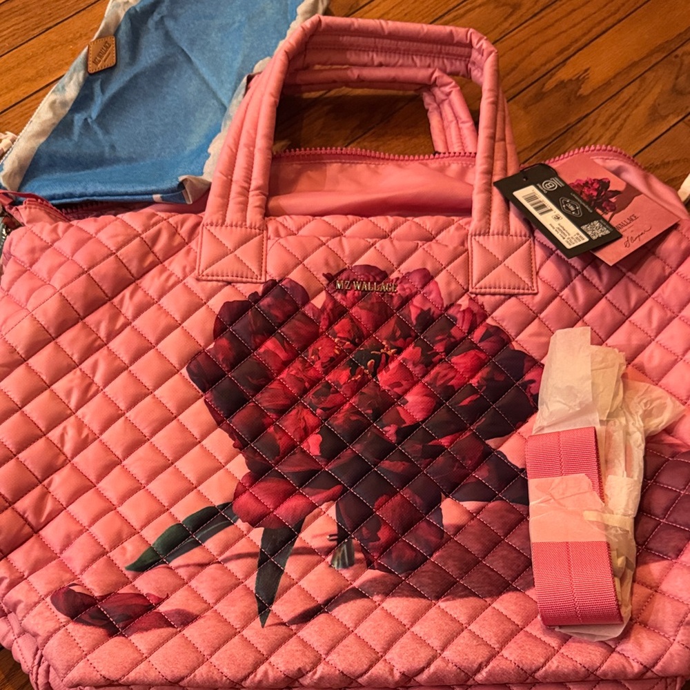 MZ Wallace Pink Floral Travel Bag